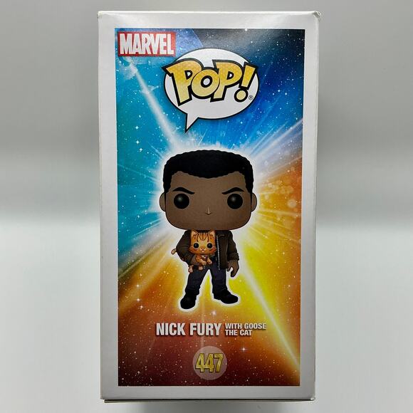 Nick Fury with Goose #447 Captain Marvel Funko Pop Vaulted - Picture 4 of 6